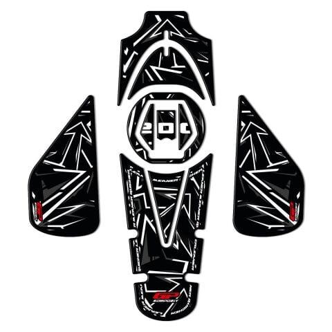 GP Kompozit Bajaj Pulsar NS 200 2011-2026 Uyumlu Tank Pad Seti Gri